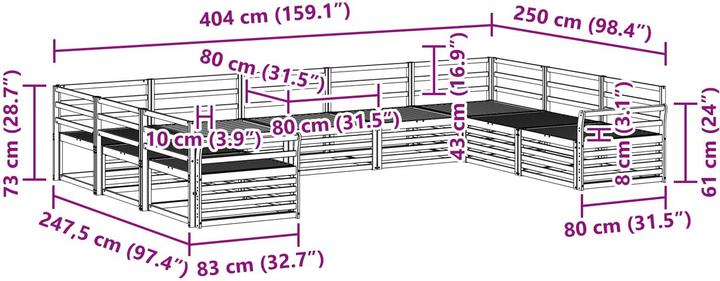 Produktbild vidaXL Outdoor-Sofa