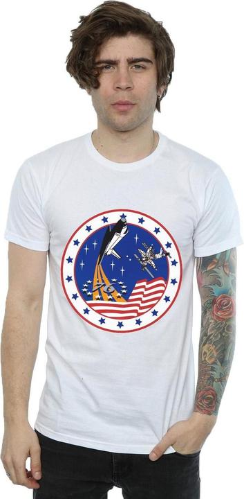 Actual product image Nasa Mens Classic Rocket 76 T-Shirt (L)