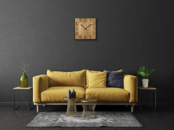 Image du produit Flexistyle Horloge mural en bois de chêne silencieux sans tic-tac (40 cm)