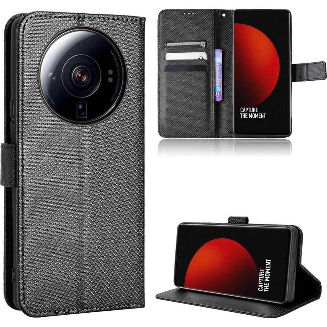 Thumbnail - König Design Hülle Handy Schutz für Huawei Motorola Xiaomi ZTE Case Cover Bumper Wallet Etuis (Xiaomi 12S Ultra), Smartp...