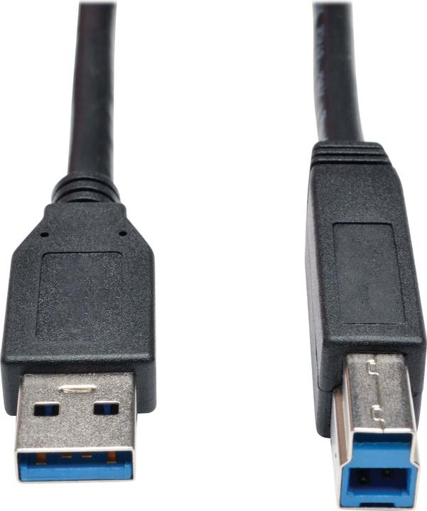 Actual product image Eaton TRIPPLITE USB 3.0 SuperSpeed Device Cable AB M/M Black 3ft. 0.91m (0.91 m, USB 3.2 Gen 1)