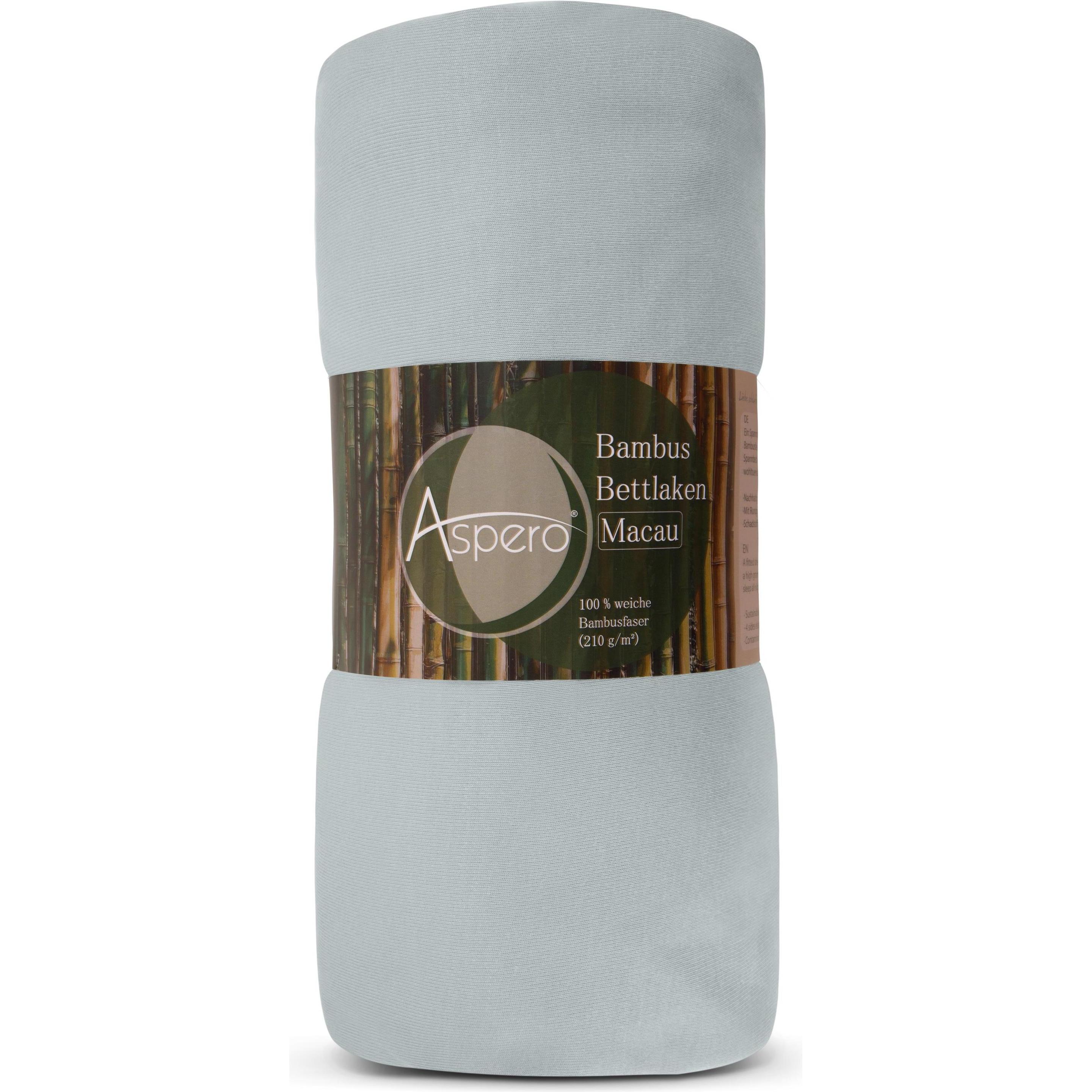 Aspero, Fixleintuch, Bambus Spannbettlaken Macau (90 x 200 x 30 cm)