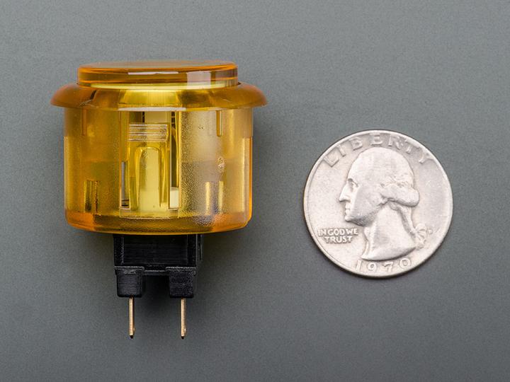 Produktbild OEM Arcade Button 30mm Gelb Transparent