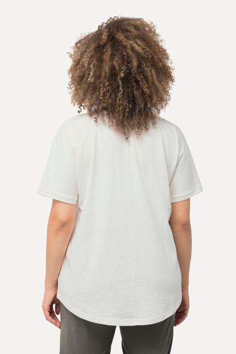 Image du produit Ulla Popken T-shirt à rayures oversized à col rond et manches courtes (54)