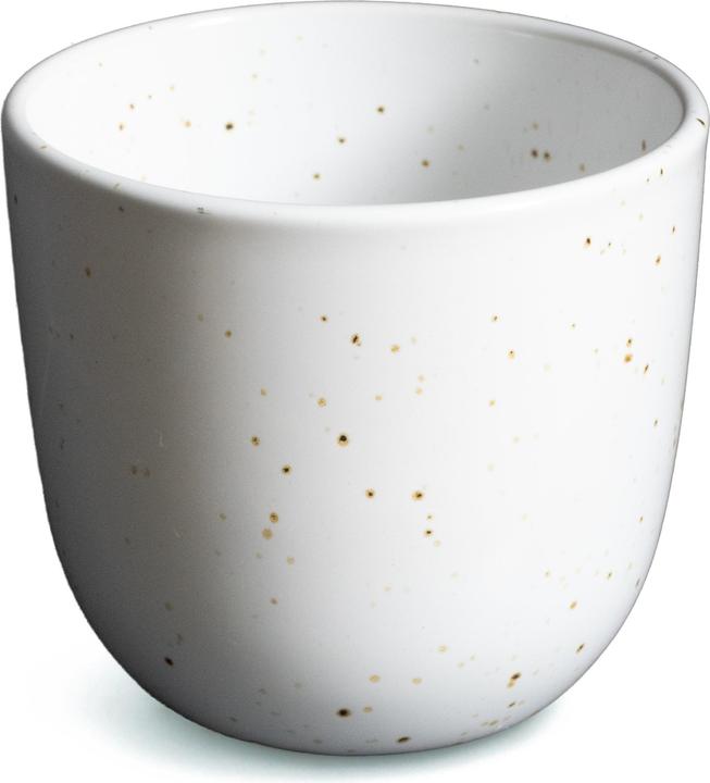 White with golden speckles