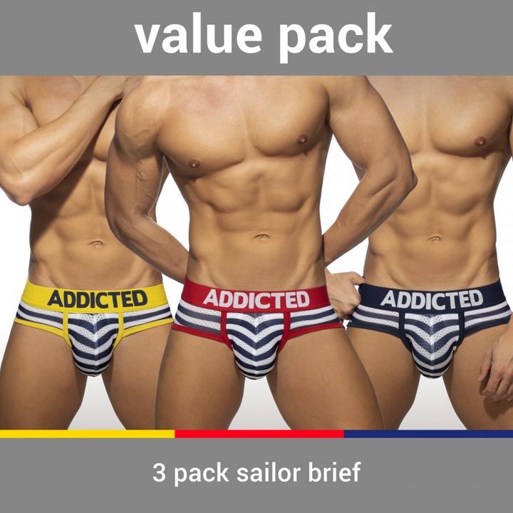 Produktbild Addicted Three Pack Sailor Push up Brief (XXL)