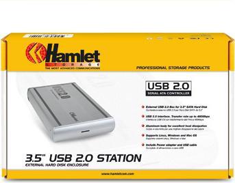 Actual product image Hamlet USB 2.0 external hard disk sata 3.5" station box (3.5")