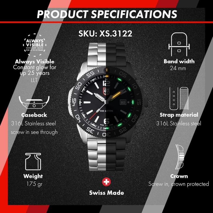 Produktbild Luminox Pacific Diver 3120 Series (Analoguhr, Swiss Made, 44 mm)