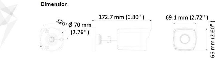 Actual product image Hikvision DS-2CD1043G0-I(2.8mm)(C) LAN IP Security Camera 2560 x 1440 Pixel (2560 x 1440 Pixels)