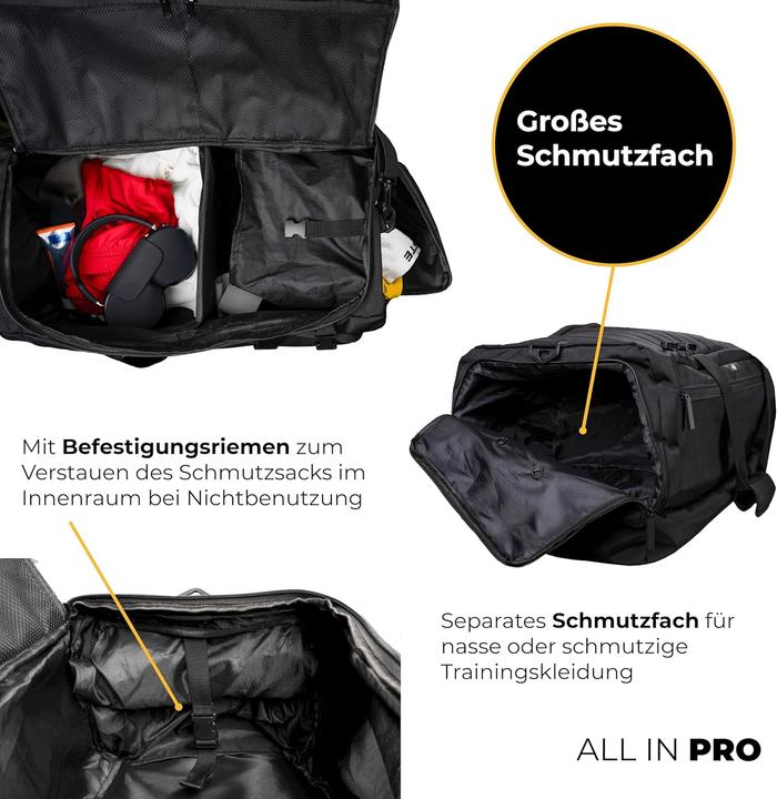 Immagine prodotto Paste Sporttasche mit Rucksackfunktion und Nassfach (68 l)