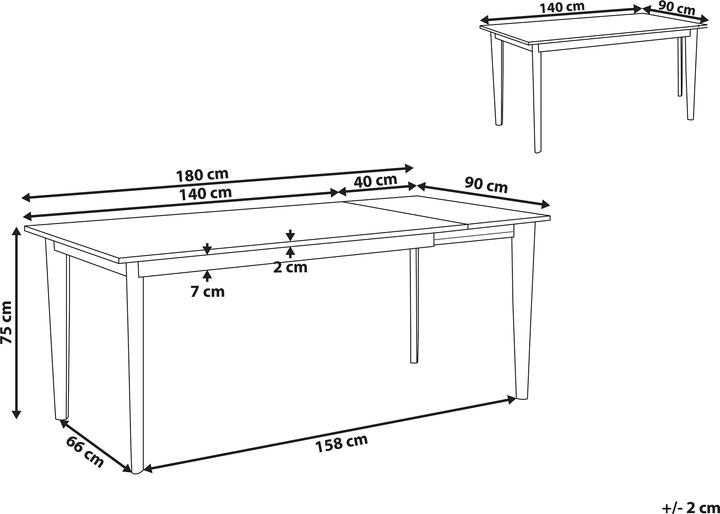 Produktbild Beliani Sola (140 x 90 x 75 cm)