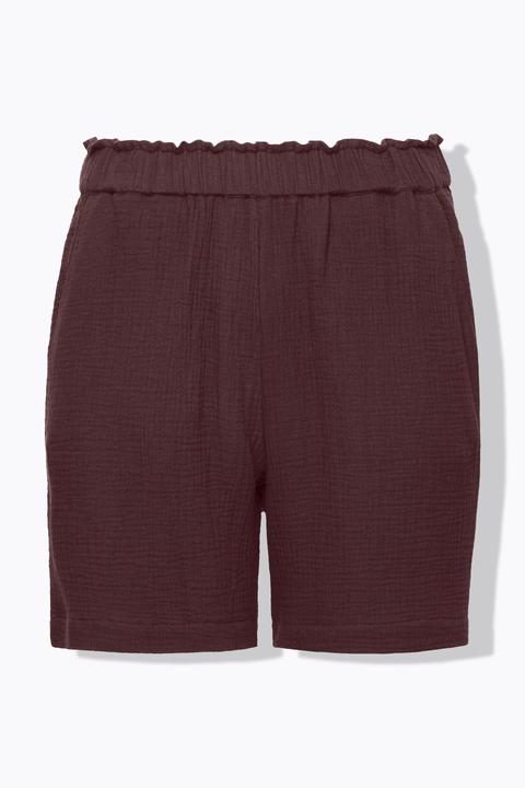 Image du produit Studio Untold Short à jambes larges en mousseline avec taille élastique (46)