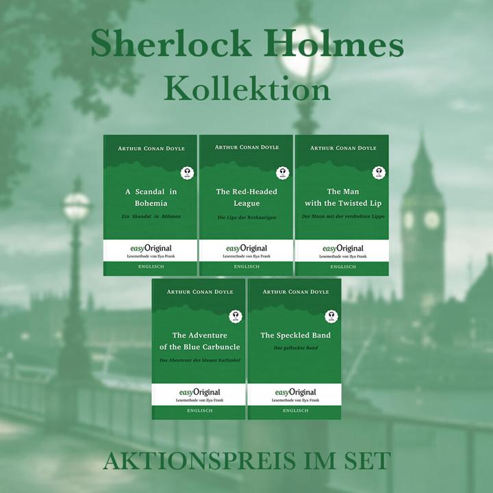Produktbild Sherlock Holmes Kollektion - Lesemethode von Ilya Frank - Zweisprachige Ausgabe Englisch-Deutsc (Dennis Kienzler, Sir Arthur Conan Doyle, Ulrike Wittmann, Ilya Frank, Deutsch, Englisch)