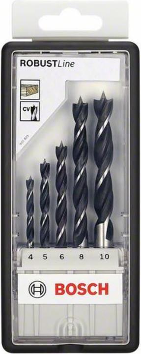 Produktbild Bosch Professional Zubehör PRO Wood Holzspiralbohrer-Set. 5-tlg. (10 mm, 4 mm, 5 mm, 6 mm, 8 mm)