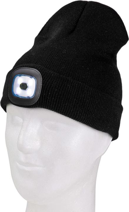 Image du produit Dema Bonnet tricoté avec lampe frontale Noir