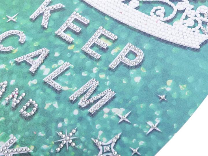 Produktbild Craft Buddy Keep Calm & Sparkle, 20x30cm Mini Crystal Art Scroll Kit