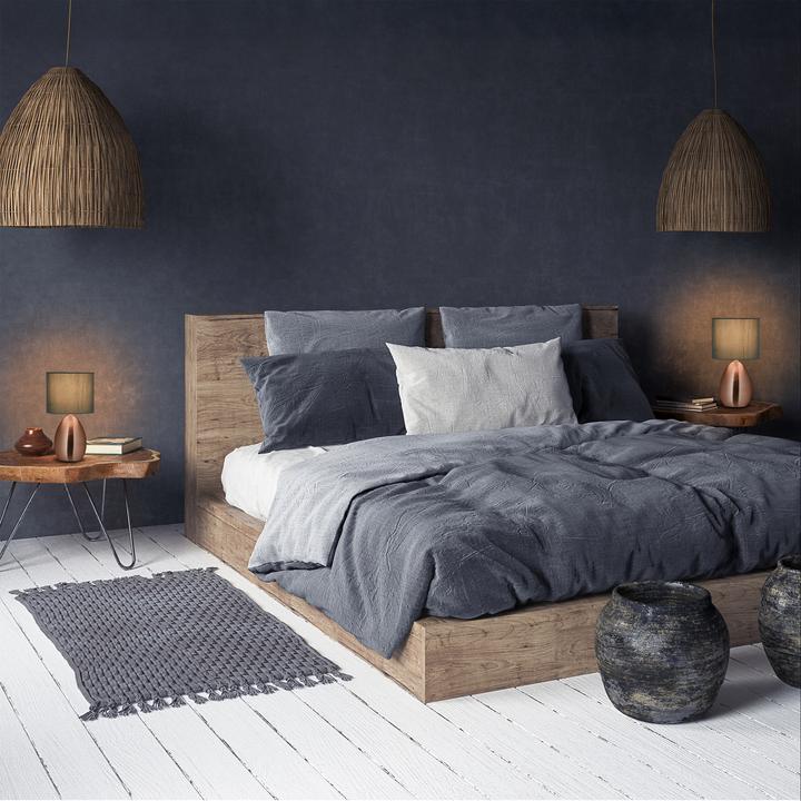 Image du produit Relaxdays Tischlampe Metall & Stoff (E14)