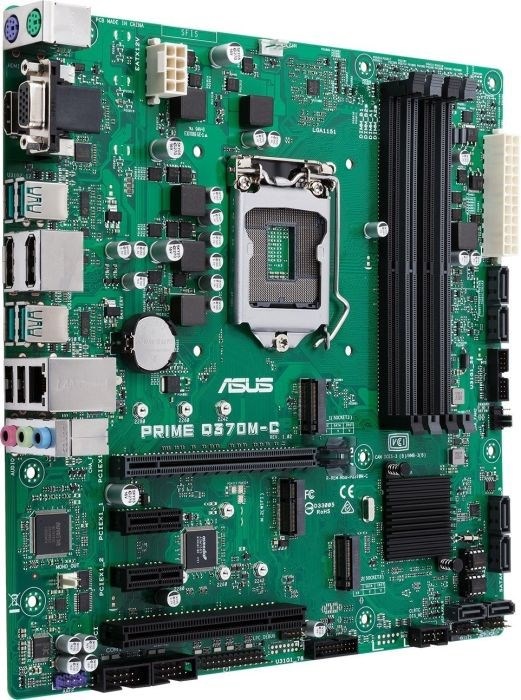Actual product image ASUS PRIME Q370M-C, mATX, LGA1151 (LGA 1151, Intel Q370, mATX)