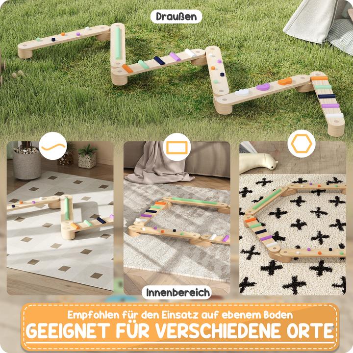 Produktbild Aiyaplay Kinder Balancierbalken Kiefernholz-Mehrschichtplatte Mehrfarbig