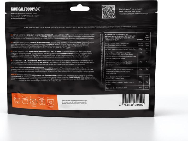 Immagine prodotto Tactical Foodpack Pentola di manzo e patate (140 g)