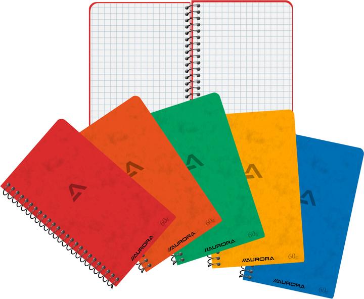 Actual product image Aurora Notebook Spiral Binding Special Chequered Cardboard Blue Not perforated (Special, Checked)