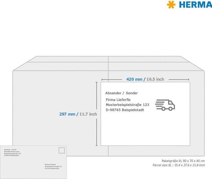 Actual product image HERMA Universal labels A3