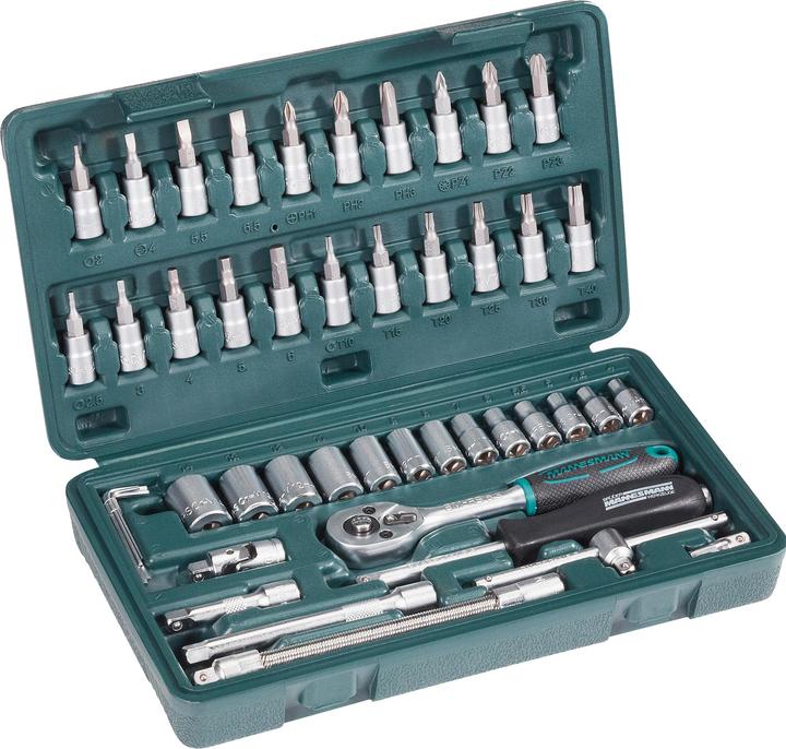 Actual product image Mannesmann Socket spanner set 1/4, 46 pcs. (1/4")