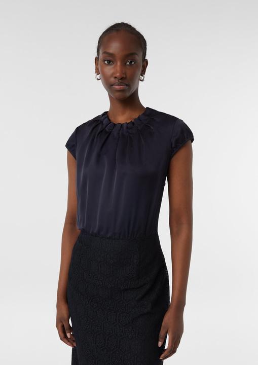 Image du produit Comma Kleid Kurzes Satinkleid mit Spitzen-Rock (32)