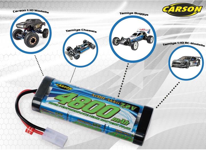 Produktbild Carson 7,2V/4800mAh NiMH Race Akku TAM (7.20 V, 4800 mAh)
