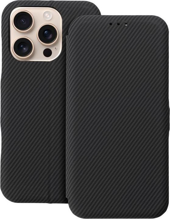 Actual product image OEM Back panel cover FOLIO Side Magnet book case for IPHONE 15 PRO MAX black (Apple iPhone 15 Pro Max)