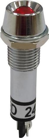 RND Components LED signal lamp, soldering, fixed, red, AC / DC, 24V