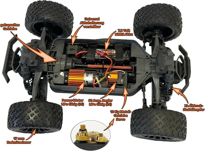 Produktbild DF-Models Z-10 Competition Truggy Brushed RTR (RTR Ready-to-Run)