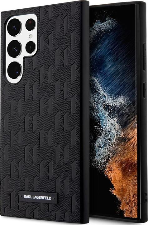 Produktbild Karl Lagerfeld KLHCS23LSAKLHPK S23 Ultra S918 hardcase black/black Saffiano Mono Metal Logo (Samsung Galaxy S23 Ultra)