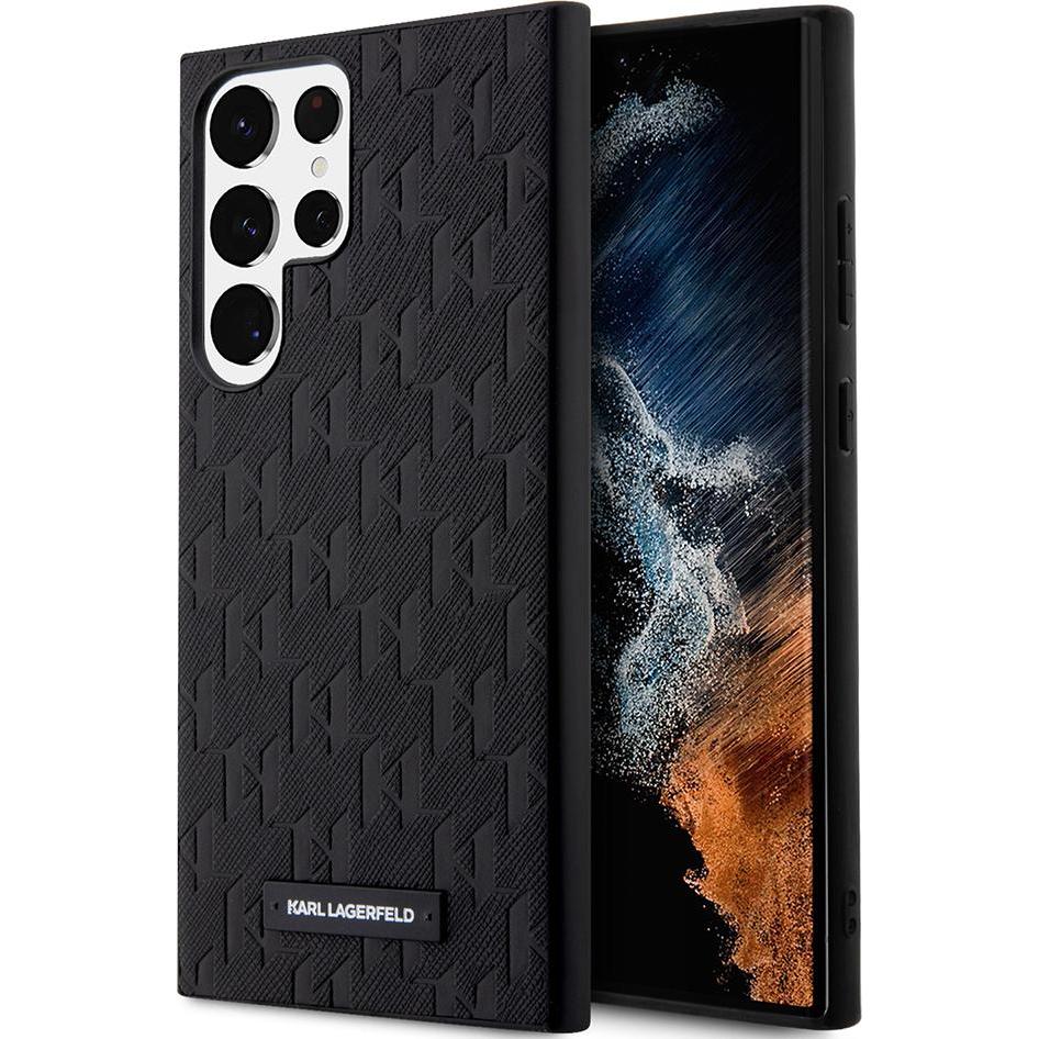 Karl Lagerfeld KLHCS23LSAKLHPK S23 Ultra S918 hardcase black/black Saffiano Mono Metal Logo (Samsung Galaxy S23 Ultra), ...