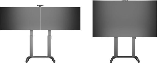 Actual product image Multibrackets MB motorised dual TV stand,black/4424 (135 kg, 60" - 75")