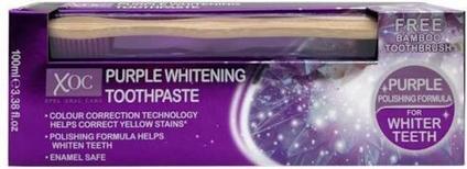Image du produit Xpel Oral Care Purple Whitening Toothpaste Set - Pâte à dents + Brosse à dents en bambou 100ml (100 ml)