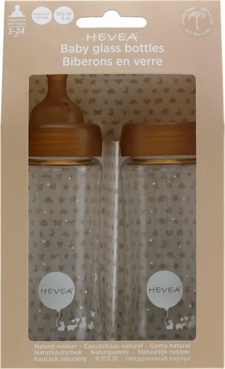 Actual product image Hevea Glass bottle 2 x 250 ml (250 ml)