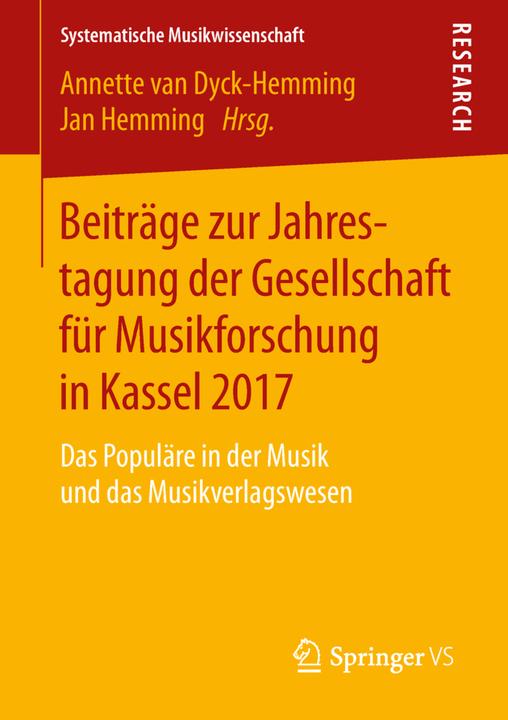 Produktbild Beiträge zur Jahrestagung der Gesellschaft für Musikforschung in Kassel 2017 (Deutsch, 2019)