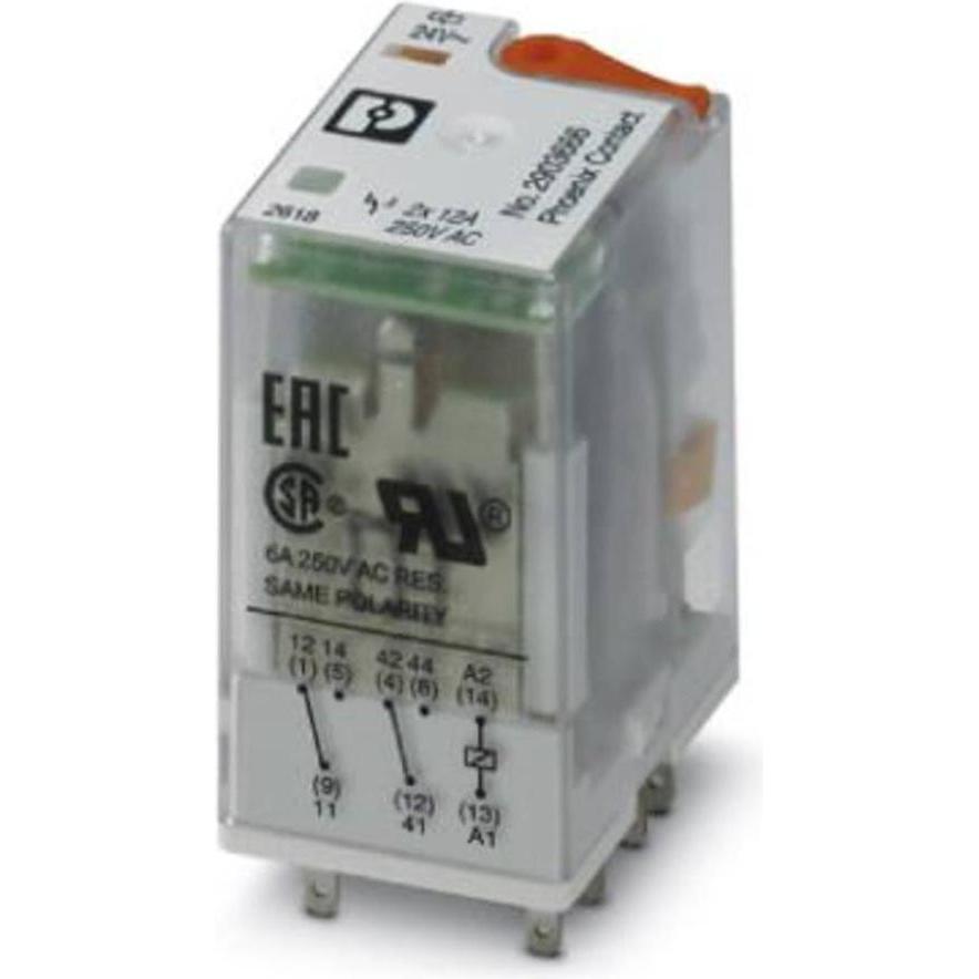 Phoenix Contact REL-IR2 Plug In Power Relay 24AC/2X21, Relais