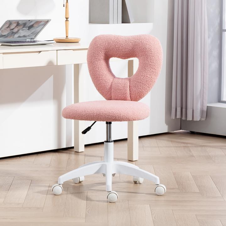 Immagine prodotto Homcom Schreibtischstuhl Polyester Rosa (44 - 54 cm)