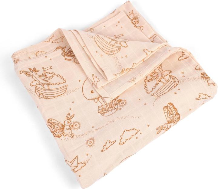 Filibabba - Muslin Swaddle Diaper - Hvid - 120x120 cm (FI-03815) (120 cm, 120 cm)
