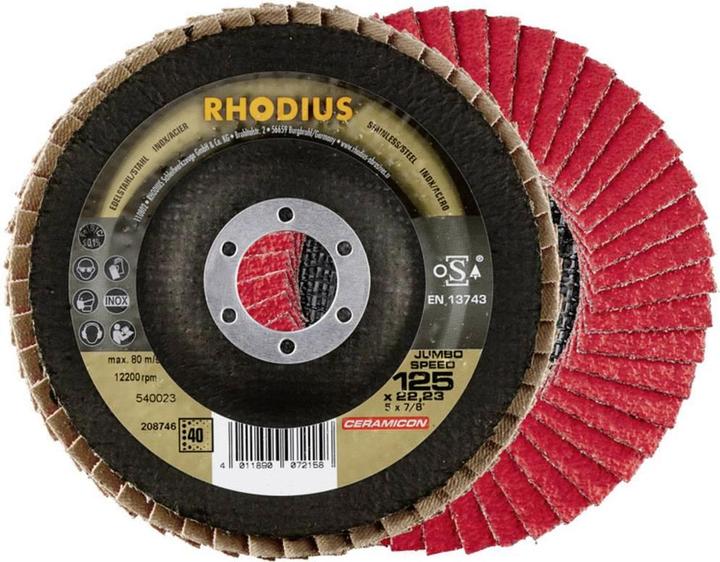 Produktbild Rhodius JUMBO SPEED Fächerscheibe 125 x 22.23 - P80 (80)