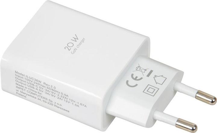 Produktbild iBox Reiseladegerät I-BOX C-36 PD20W weiss (20 W, 1 Port)
