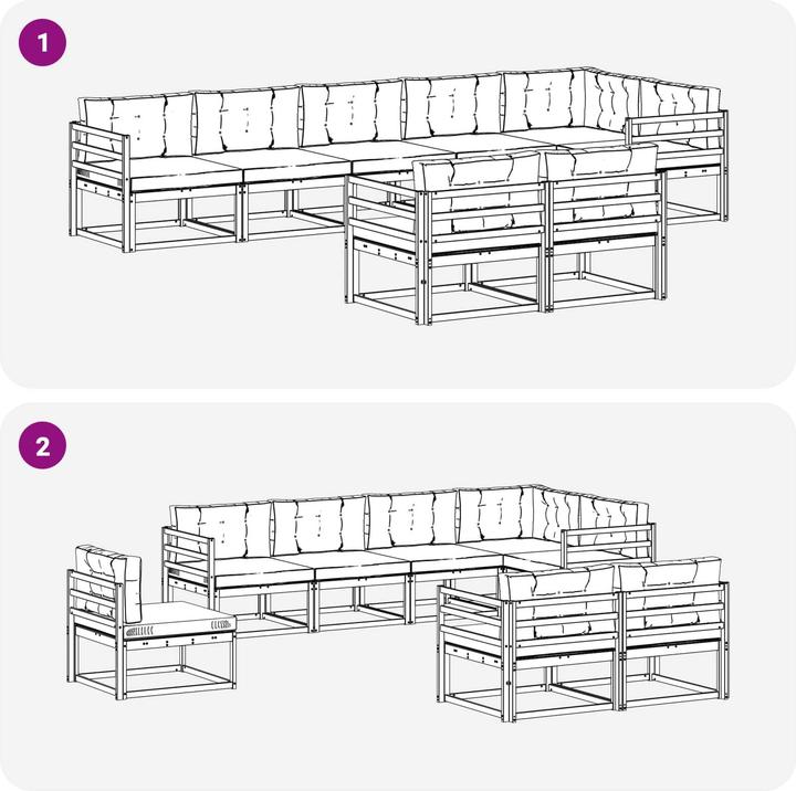Produktbild vidaXL Outdoor-Sofa