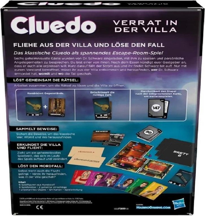 Productafbeelding Hasbro Gaming Cluedo Ontsnappen (Duits)