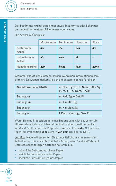 Produktbild Grammatik kurz & bndig Deutsch als Fremdsprache (Deutsch, 2025)