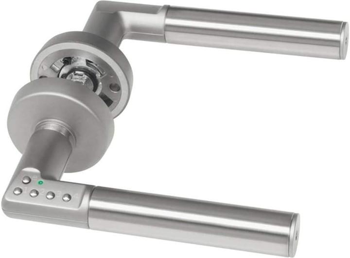 Produktbild Yale Assa Abloy D8812H000 Deurklink met code ontgrendeling, werkt op batterijen, grijs, rechts (Elektronische Zahlenkombination)