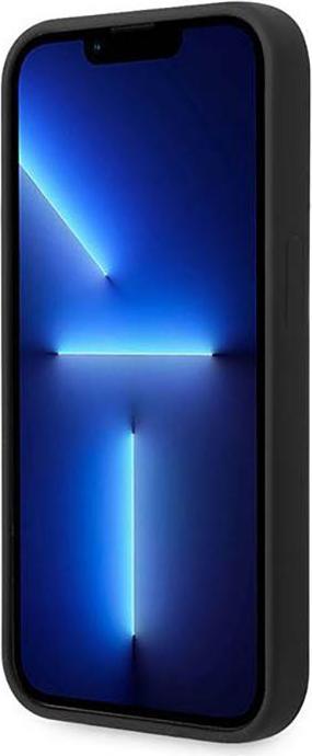 Image du produit Guess GUHMP14LSBPLK iPhone 14 Pro 6,1" czarny/black hard case Silicone Logo Plate MagSafe (Apple iPhone 14 Pro)