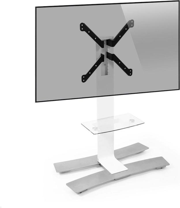 Produktbild Erard WILL 1050 L mobiler TV Standfuss mit Ablage 30-65 Zoll, weiss (65", 30 kg)