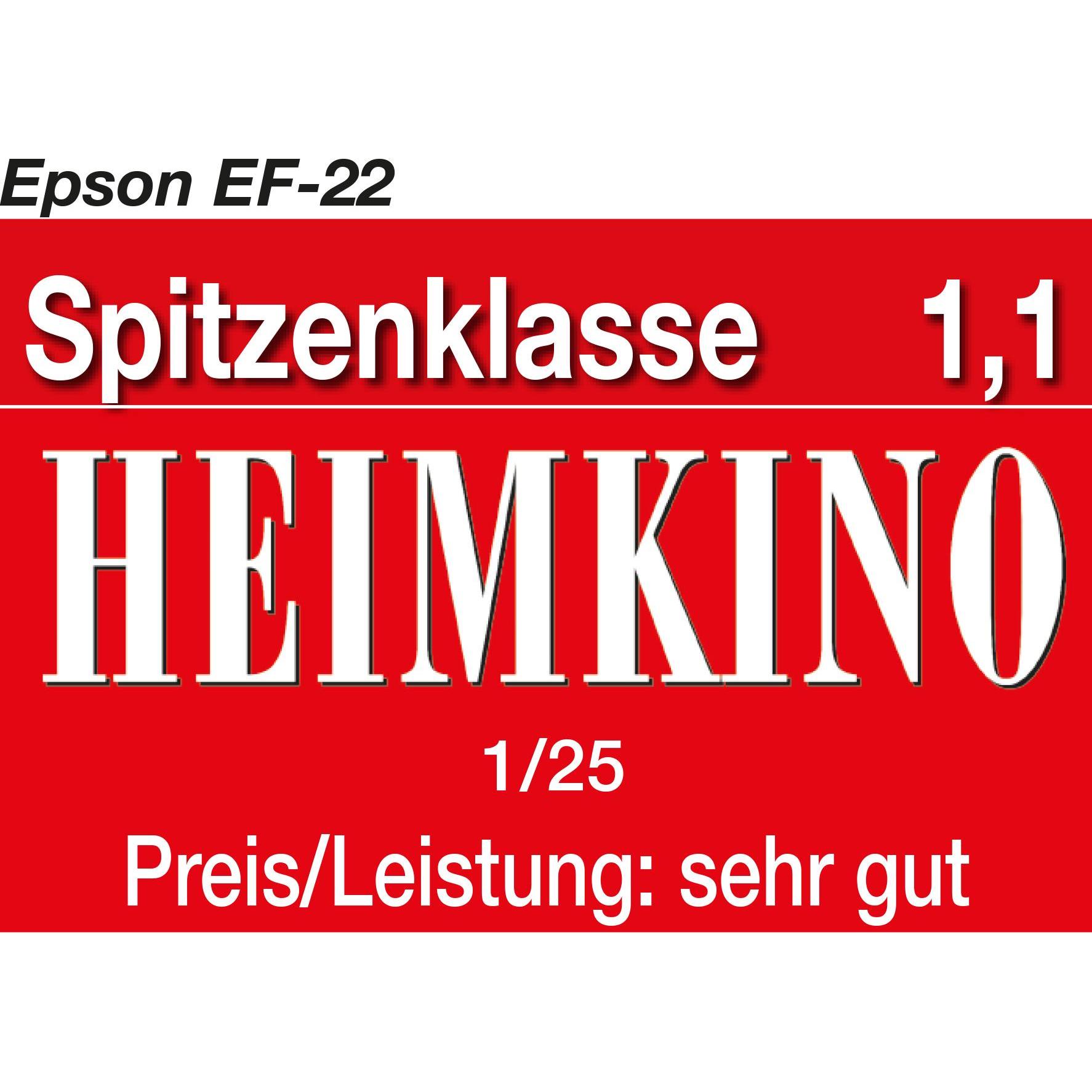 Thumbnail - Epson EF-22B (Full HD, 1000 lm), Beamer, Schwarz